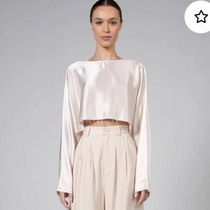 Nonchalant Label Emilia Blouse in Champagne | Size M